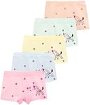 BOOPH Girls Underwear Cat Baby Toddler Panties 5 Pack Briefs Boyshort for 2-8Y, Multicolored, 5-7 Years