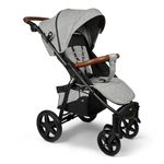 ABENTI Pushchair Arezzo Pram Stroller Buggy Rain Cover Baby Grey