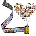 uniqicon Personalised Film Roll Photo Keychain Heart, Unique Personalized Memory Camera Picture, F4 Customised Gifts For Birthday Dad Friend Boyfriend Mom Men Lover Kid Anniversary Day Gift