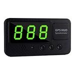 Universal GPS Head Up Display Speedometer, Heads Up Display for Cars Windshield Projector Digital Speed MPH Over Speeding Alarm, GPS Speedometer Overspeed Alarm Windshield Project(Black)