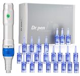 Dr. Pen Ultima A6 Microneedling Pen 24 Pcs Pin & Nano Cartridges, 10 X 36-Pin, 10 X Nano, 4 X 12-Pin