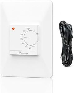 YeloDeer Simple Rotary Heated Floor Thermostat, Non-Programmable, 120/240V