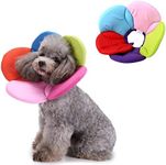 Udebohe Cat Recovery Collar, Soft Elizabethan Protective Cone, Colorful Flower-Shape Adjustable Pet Recovery Cone Collar After Surgery for Small Dogs Cats Kittens Puppies to Prevent Licking Wounds
