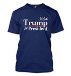 Trump for President - MAGA 45 Men's T-Shirt, Navy - 2024, XL