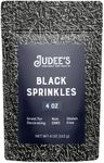 Judee's Black Sprinkles 4 oz - Great Birthday, Specialty Cake, and Halloween Sprinkles - Add Fun to Your Baked Goods - Use for Baking and Ice Cream Toppings - Gluten-Free and Nut-Free