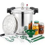 25 ltr Pressure Canner Cooker & all american pressure canners for canning&Induction Compatible | Pressure Gauge & Pressure Regulator | Aluminum & Stainless Steel | Pressure release 13 PSI (+/- 5%)