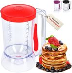 Eggssentials Pancake Batter Dispenser - Batter Dispenser with Squeeze Handle for Cupcakes - Pancakes - Cookie Cakes - Waffles - and Biscuit Separation.