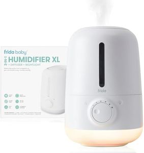 Frida Baby 3-in-1 XL Top Fill Humidifier for Nursery, 6L Tank Cool Mist Humidifier for Large Rooms + Diffuser, Nightlight, Auto Shut-Off, Quiet, Carry Handle, Night Light, Essential Oil Diffuser
