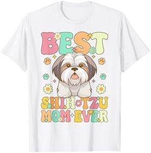 Meilleure maman Shih Tzu de tous les temps, amoureuse des chiennes groovy T-Shirt