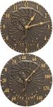 Whitehall Golfer Swing Clock & Thermometer Package, French Bronze