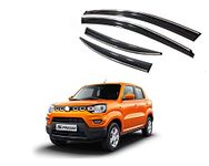 ROYALTECH Car Rain Wind Door Visor with Chrome line Side Window Deflector (S-PRESSO(Set of 4))