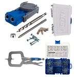 Kreg Jig R3 Master System with Starter Screw Kit & Classic 2" Face Clamp - Clamps for Woodworking - Premium Wood Clamps for Woodworking
