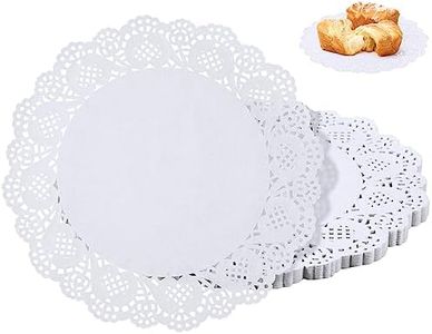 Svalor 100 Pieces Paper Doilies, 12 Inch Doilies for Food, Disposable Lace Paper Doilies for Tables, Round Paper Placemats Bulk for Cakes Desserts Crafts (White)