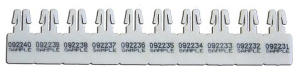 GoSecure Numbered Arrow Seal White Pk4x250 ARROW250NO_WHS