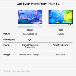 Samsung 43" Crystal 4K Smart TV – Q-Symphony, Metal Design, 2025