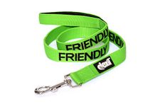 FRIENDLY (Known as Friendly to all) Green Colour Coded 60cm 1.2m 1.8m Luxury Neoprene Padded Handle Dog Leads PREVENTS Accidents By Warning Others Of Your Dog In Advance (1.2m)