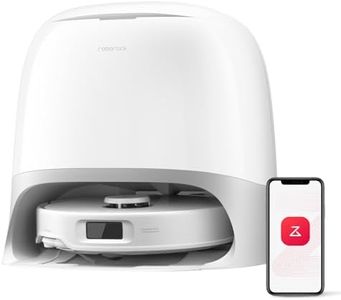 roborock Qrevo Curv S5X Robot Vacuum and Mop, 17000Pa Suction, Zero-Tangling Design, FlexiArm Side Brush, Smart Obstacle Avoidance, Self-Washing & Drying & Emptying for Carpet, Pet Hair, Hard Floor