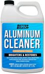 Aluminum Cleaner & Brightener & Restorer Aluminum Pontoon Cleaner Jon Boat and Canoe Aluminum Brightener Boat Cleaner Stain and Oxidation Remover Acid Wash Gallon Refill