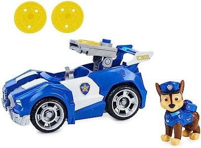 Paw Patrol, Chase’s Deluxe Movie Transforming Toy Car with Collectible Action Figure, Kids Toys for Ages 3 and up