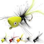 Fly Fishing Poppers Lures for Bass 