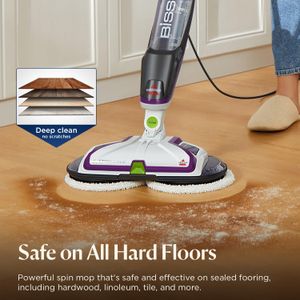 BISSELL SpinWave PET Hard Floor Spin Mop – Powerful Floor Cleaner