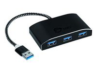 SIIG SuperSpeed 4 Port USB 3.0 Hub with 5V Power Adapter and Woven Braided USB - Powered Hub & Port Adapter