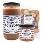 Large Fish Soup, Rouille and Garlic Croutons Set