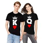 RS PRINT Men's & Women's Regular Fit T-Shirt (K-Q-PRINTED-BLACK-4_Black_Men-Large, Women XX-Large)