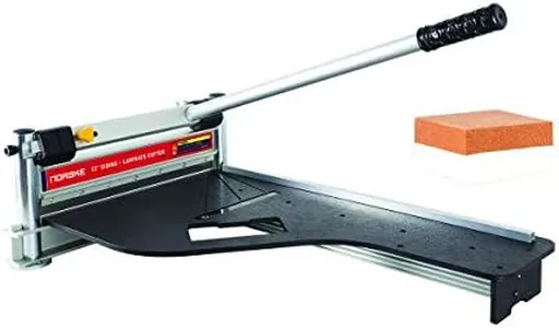 Norske Tools Newly Improved NMAP001 13 inch Laminate Flooring and Siding Cutter with Heavy Duty Fixed Aluminum Fence and Built-in Precision Angled Miter Settings