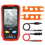 Owootecc FB673PV Solar Panel Tester Meter Photovoltaic Multimeter 800W, Solar MPPT Meter with Clear LCD, Smart MPPT Open Circuit Voltage Troubleshooting Utility Tool for Solar PV Testing