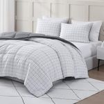 Casa Platino Twin Comforter Set Pre-Washed - Twin Duvet Insert - Fade Resistant Twin Size Comforter Set – Ultra Soft & Cozy 100% Hydro-Brushed Microfiber Twin Comforter Set – Windowpane