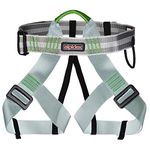 ALPIDEX Universal climbing harness for women and men EN 12277 waist harness climbing with adjustable leg loops, Colour: Green Pepper