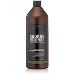 Redken Brews Conditioner, Daily Conditioner For Men, With Protein and Glycerin , Moisturizing and Detangling , Hair and Body Care for Men, Essentials for Men, Perfect for Suitcase or Gym, 1L