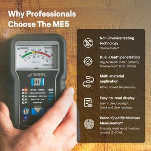 ME5 Digital Moisture Meter – Wood and Building Material Tester