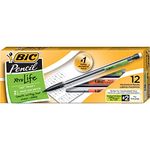 BIC Extra Smooth Mechanical Pencils with Erasers, Medium Point (0.7 mm), 12-Count Pack, Bulk Mechanical Pencils for School or Office Supplies