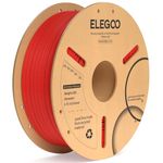 ELEGOO PLA+ Filament 1.75mm, 3D Printer Filament, Dimensional Accuracy +/- 0.02 mm, Tough & High Strength, Compatible with Most FDM Printers,Red 1KG