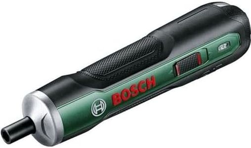 Bosch Home and Garden Visseuse sans fil - PushDrive (3,6V - 1,5Ah intégrée, recharge Micro USB, livrée avec 32 embouts de vissage et boite de rangement) 06039C6000 (L x B x H) 182 x 38 x 38 mm Vert