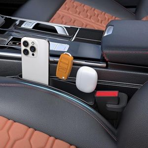 KAFANLIN Car Seat Gap Filler Organizer Black Set of 2 Pack in Between Car Seat Catcher Accessories Between Front Seats Crack Gap Filler Don't Drop Cell Phone Coin Lipstick Keys Pen Card Small Things