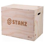 Stanz Wood Plyo Plyometric Exercise Box, 24" x 20" x 16" Training Plyometric Agility Jump Box for Exercise Fitness