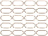 BIKICOCO 1-1/4'' Metal Oval Ring Buckle Loops Non Welded for Leather Purse Bags Handbag Straps, Silver - Pack of 20
