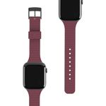 Urban Armor Gear [U UAG Watch Band Silicone Strap Designed for Apple Watch (49mm / 45mm / 44mm / 42mm) (Bigger Version) (Series 4/5/SE/6/7/8/9/Ultra/Ultra 2) (WATCH NOT INCLUDED) - Aubergine