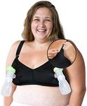 The Dairy Fairy Rose Pumping Bra Hands Free Nursing Bras for Breastfeeding, Soft Breast Feeding Bras for Women of All Body Types, Breast Pump Bra Essentials for Sleep, Maternity, Black, Small