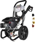 SIMPSON Cleaning Clean Machine 2900 PSI Gas Pressure Washer, 2.4 GPM, 174cc Engine, Includes Siphon Hose, Spray Gun and Wand, 4 QC Nozzle Tips, 5/16-in. x 25-ft. Hiflex Hose, 49-State (CM61455)