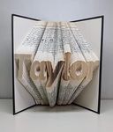 FREE SHIPPING! 6 letter folded book. Custom handmade folded book sculpture. Perfect for any occasion!