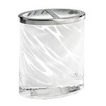 Avanti Linens Richmond Collection, Toothbrush Holder, Silver Glass