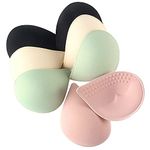 Bra pad Inserts 4 Pairs Removable for Sports Bra or Bikini Swimsuit Tops (A/B/C/D Cup)-M