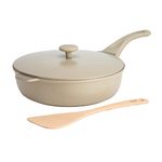 Goodful All-in-One Pan, Multilayer Nonstick, High-Performance Cast Construction, Multipurpose Design Replaces Multiple Pots and Pans, Dishwasher Safe Cookware, 11-Inch, 4.4-Quart Capacity, Linen