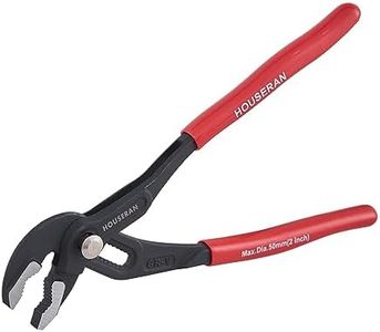 Slip Joint Pliers, HOUSERAN Water Pump Pliers, 10 Inch Groove Joint Pliers, Wrench Pliers with Comfort Red Grips, CRV Tongue and Groove Pliers for Home Repair, Gripping, Nuts, Bolts, Pipe & Fittings