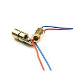 Red Laser Diode Laser Tube 5V 650nm 5mW Pack of 2 Red Dot Laser Head with Leads Head Outer Diameter 6mm 2pcs