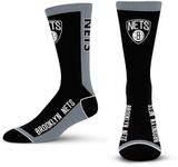 For Bare Feet NBA BROOKLYN NETS MVP Crew Sock Team Color Large